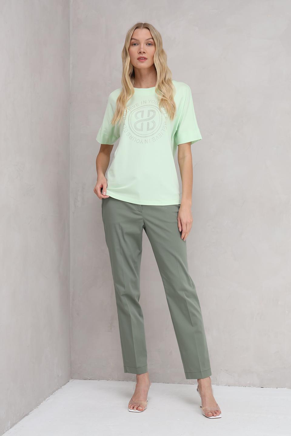 Футболка Bianca с логотипом мятная