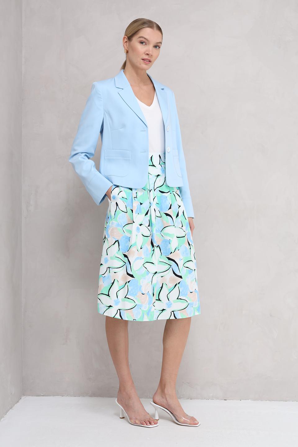 Жакет More and More голубой укороченный