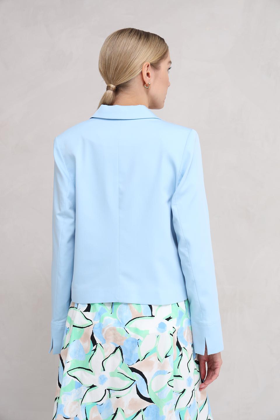 Жакет More and More голубой укороченный