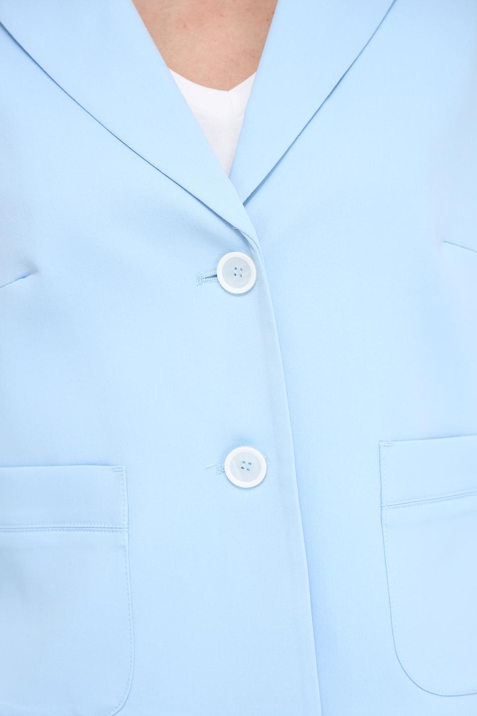 Жакет More and More голубой укороченный