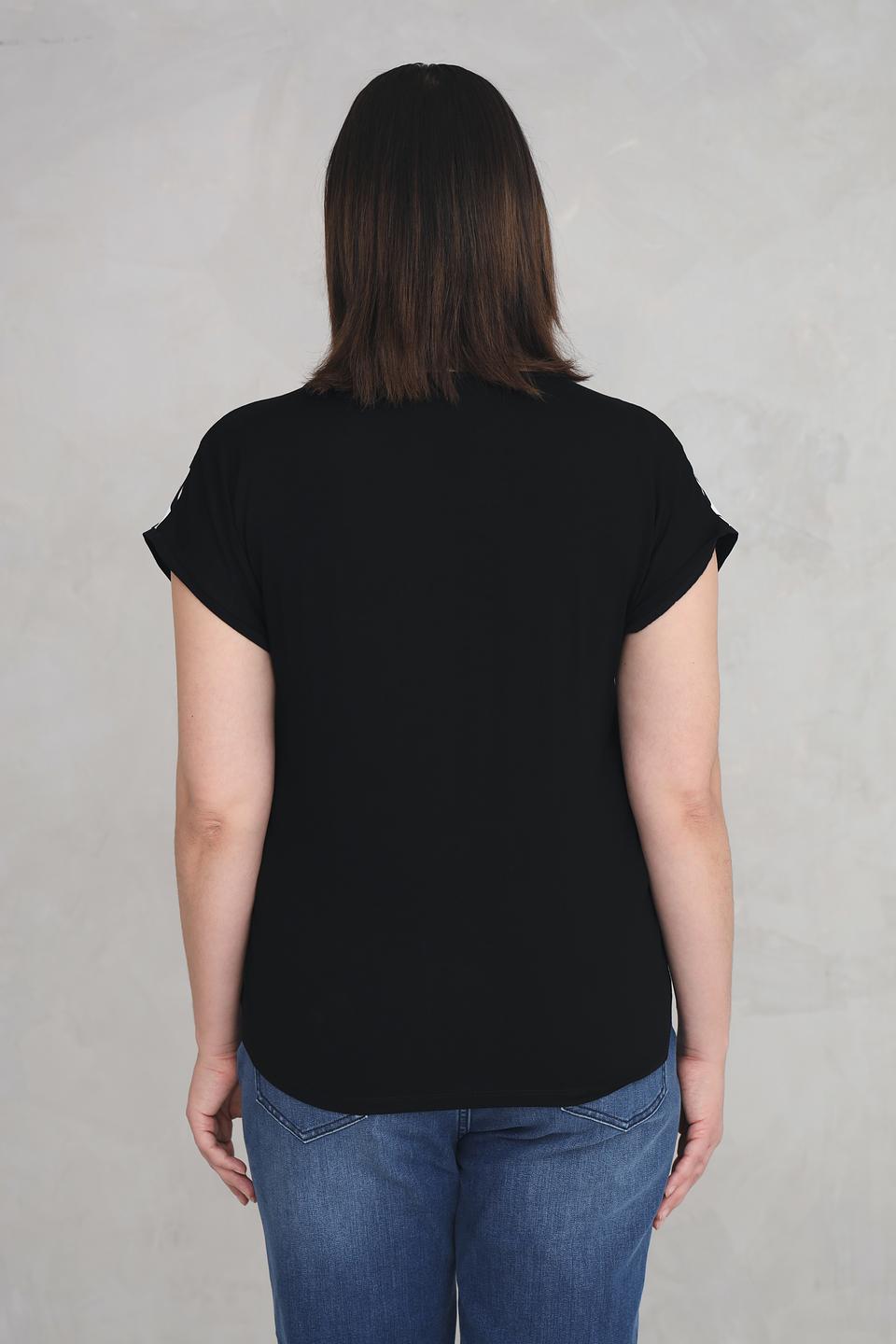 Блуза Via Appia с принтом чёрно-белая