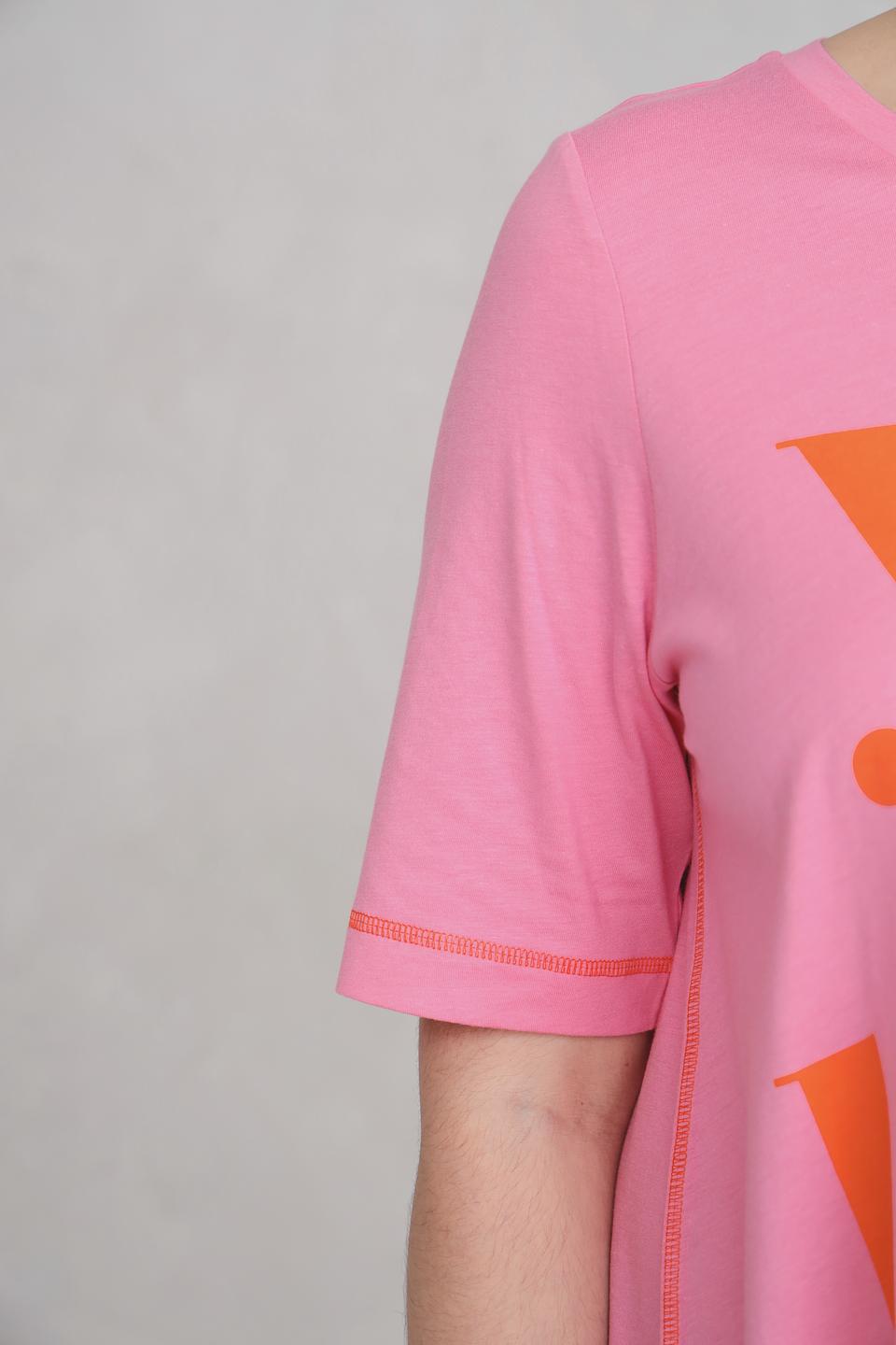 Футболка Frapp с принтом розовый