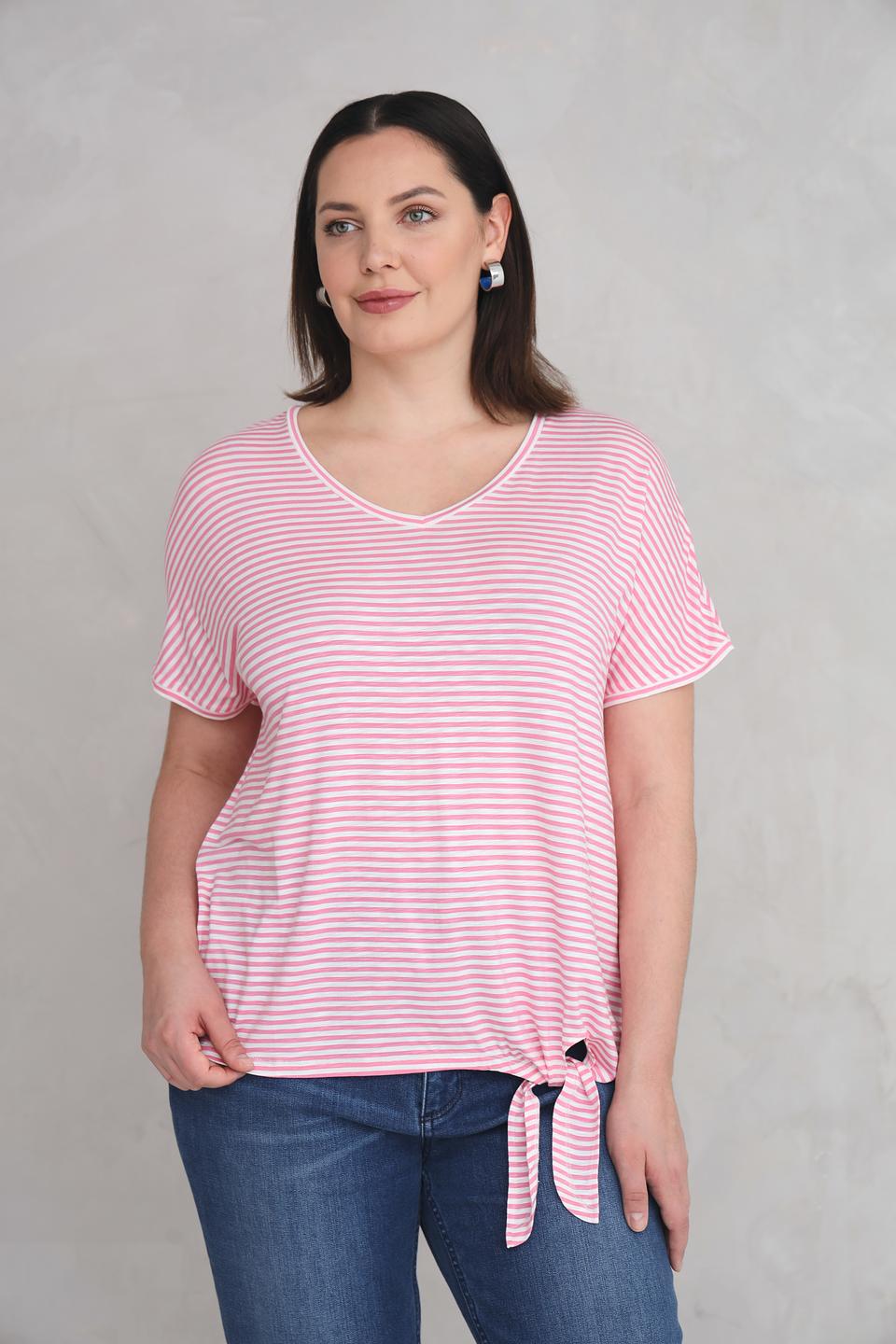 Футболка Frapp в полоску с завязками