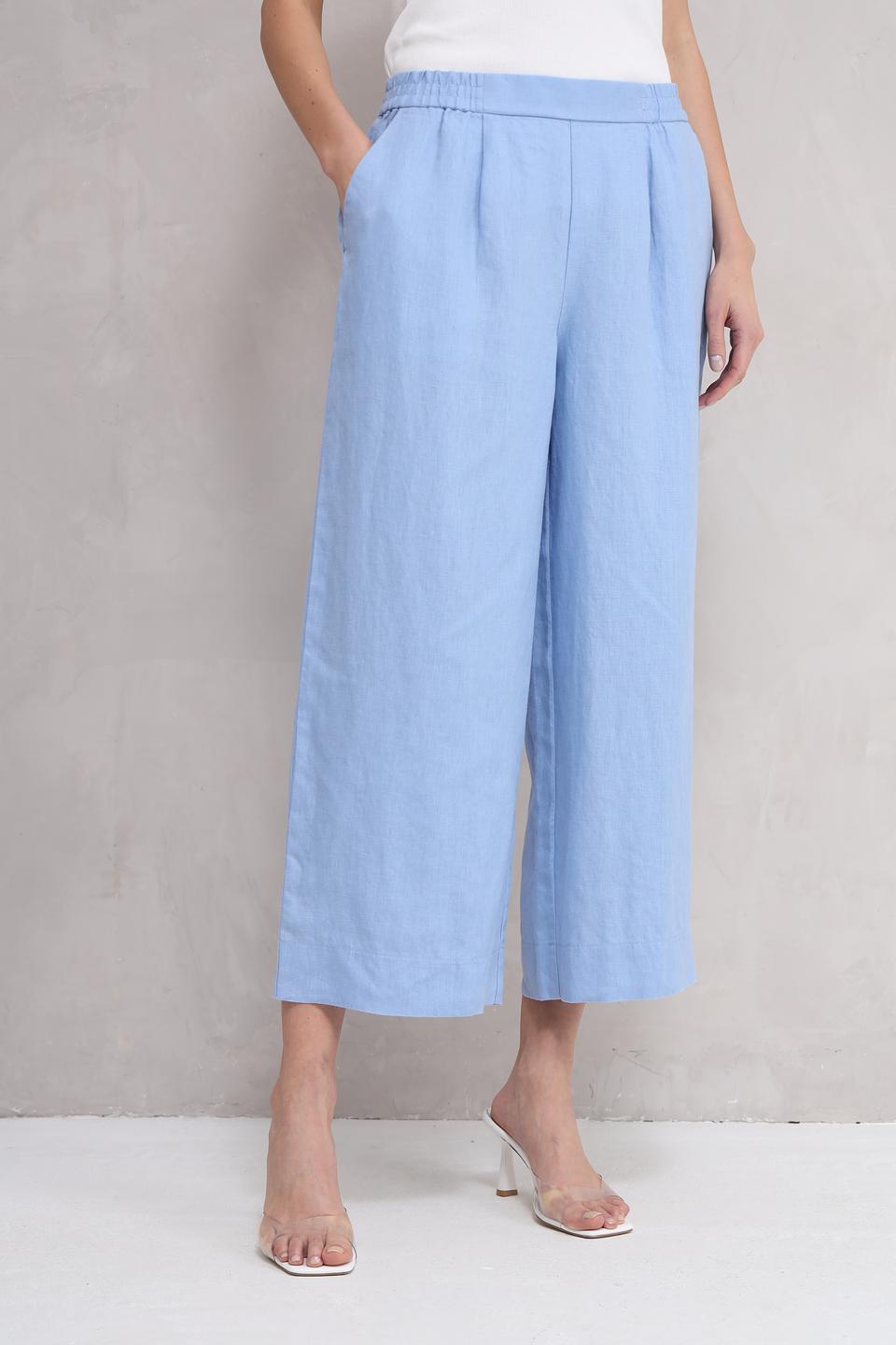 Брюки кюлоты Oui голубые