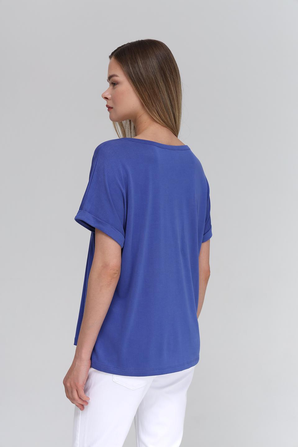 Футболка Bugatti синяя с карманом