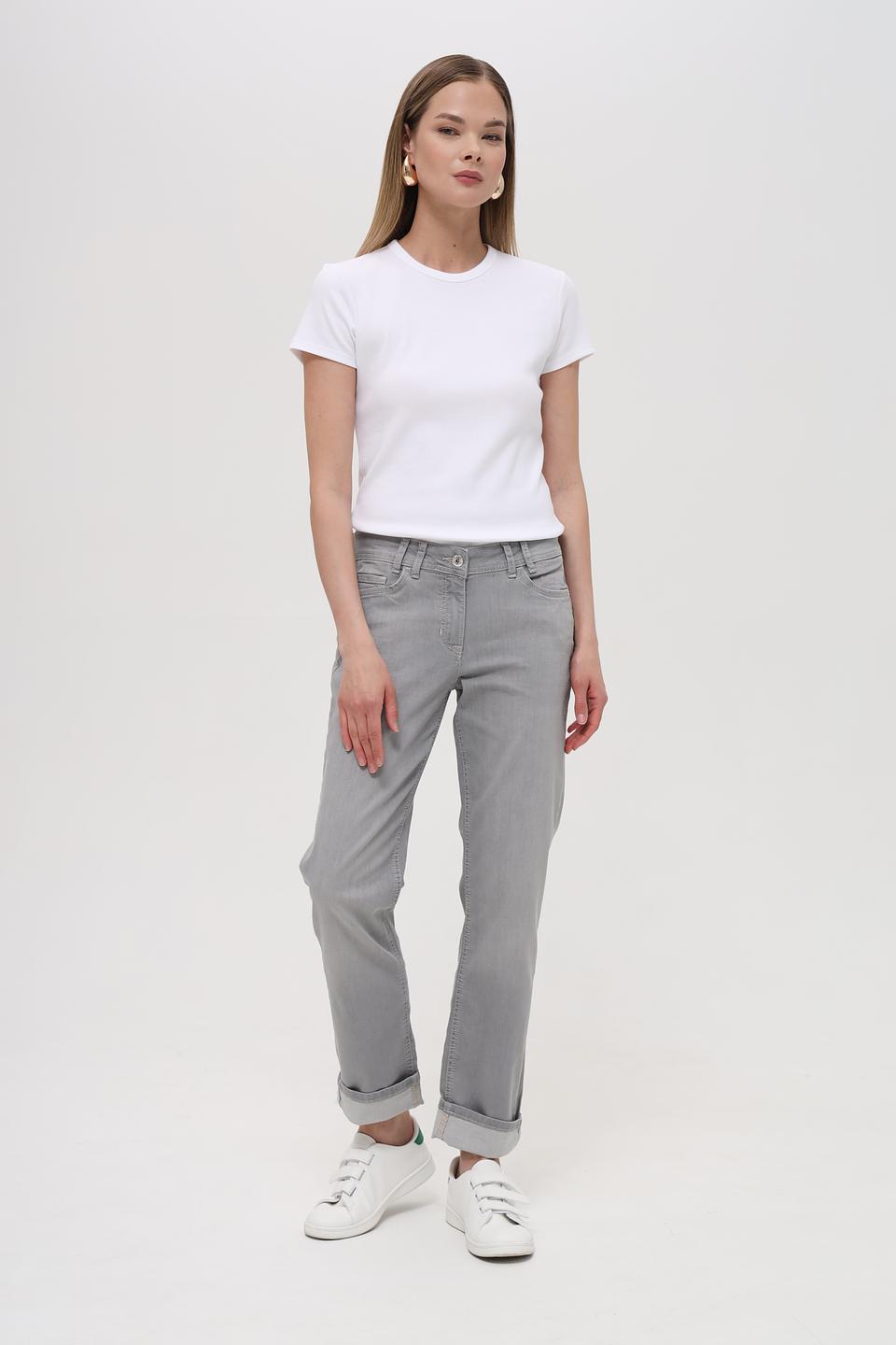 Джинсы Ppep. серые с манжетами