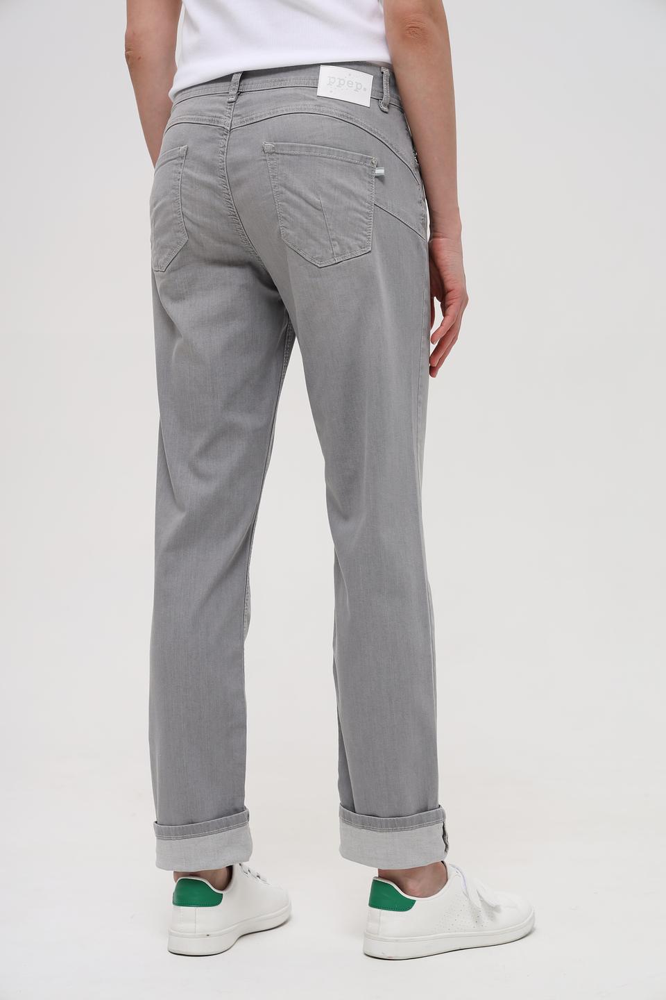 Джинсы Ppep. серые с манжетами