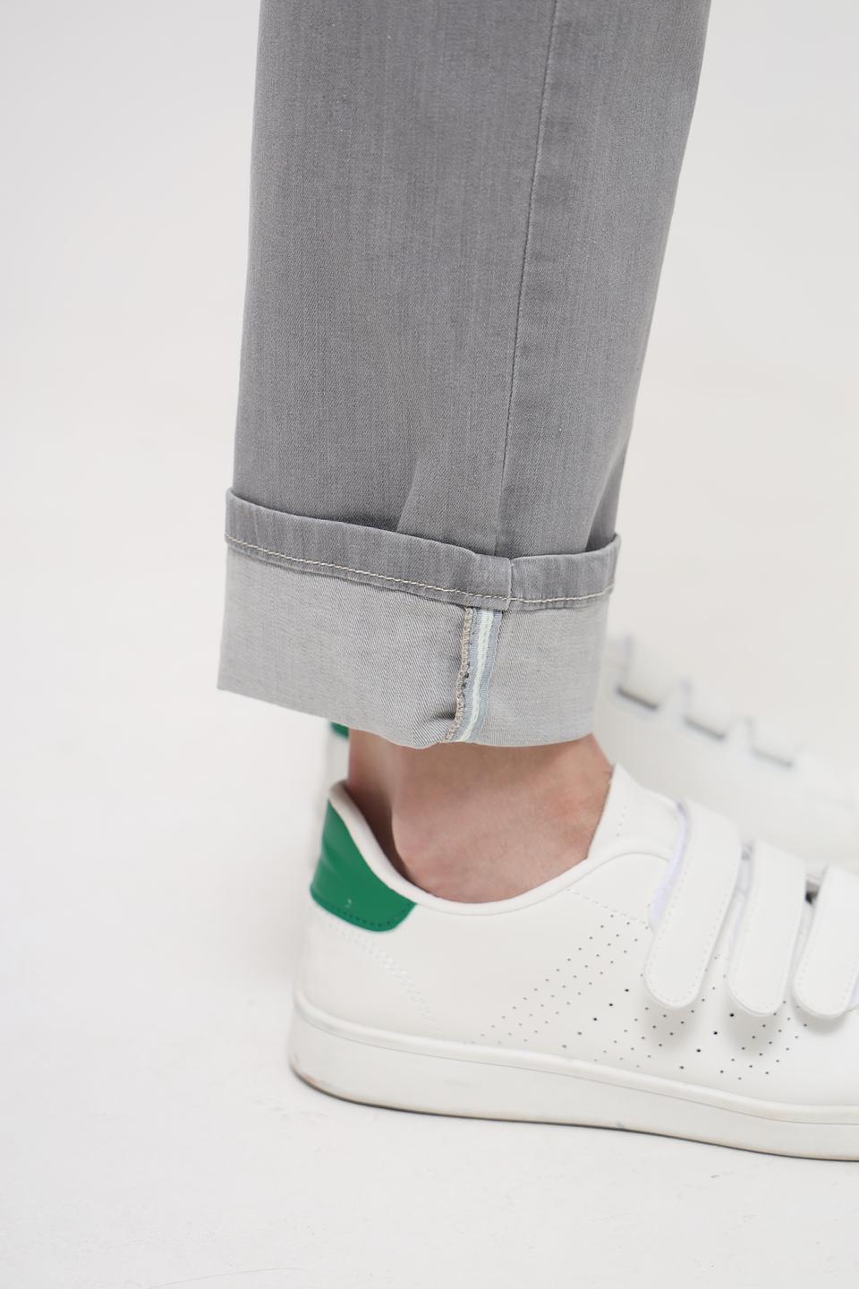 Джинсы Ppep. серые с манжетами