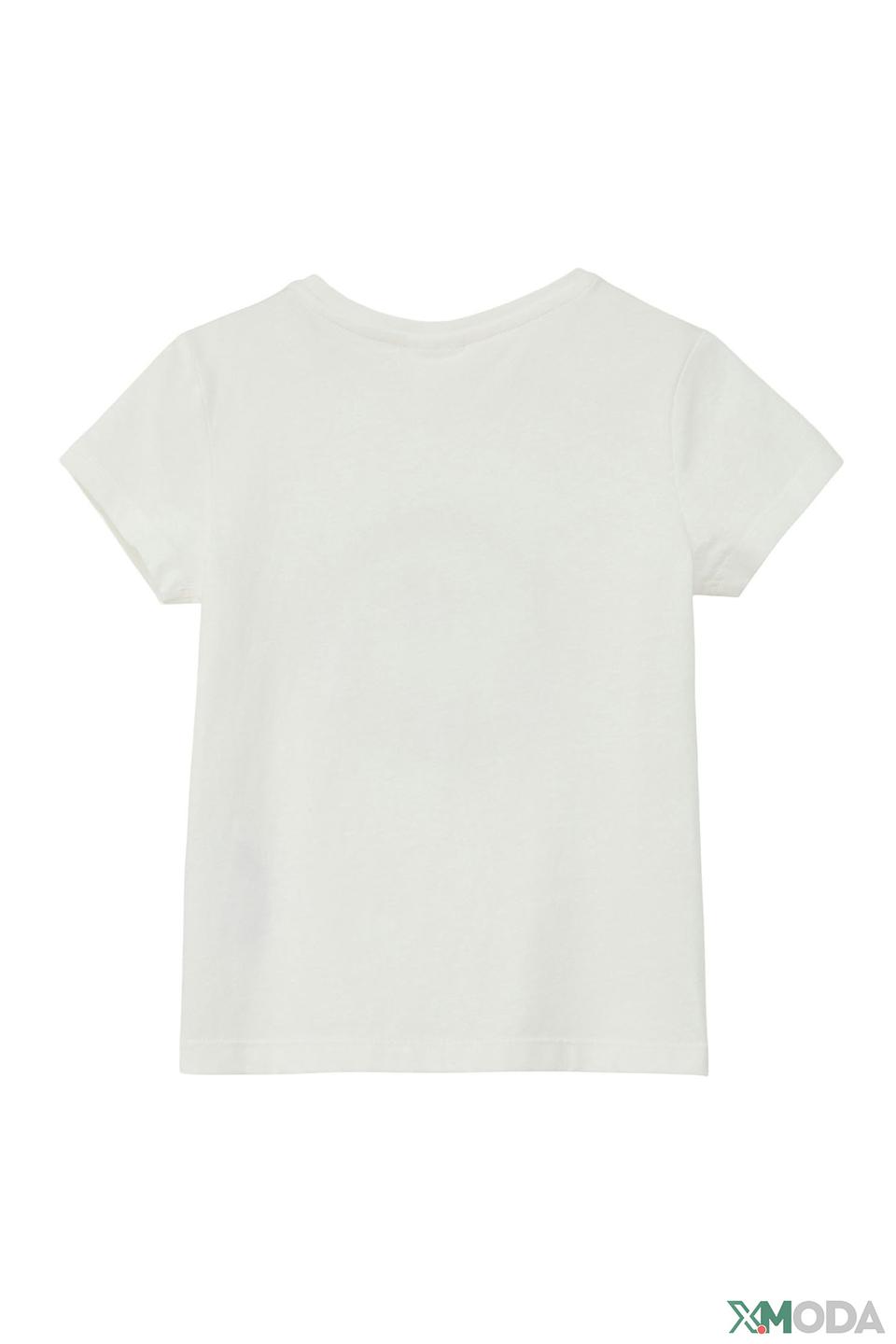 Футболка s.Oliver дев. с радугой белый