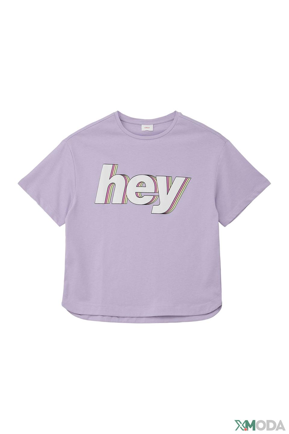 Футболка s.Oliver дев. с принтом фиолетовый