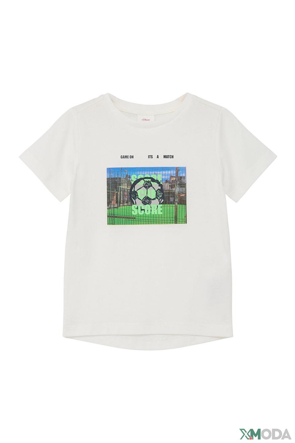 Футболка s.Oliver с принтом белый