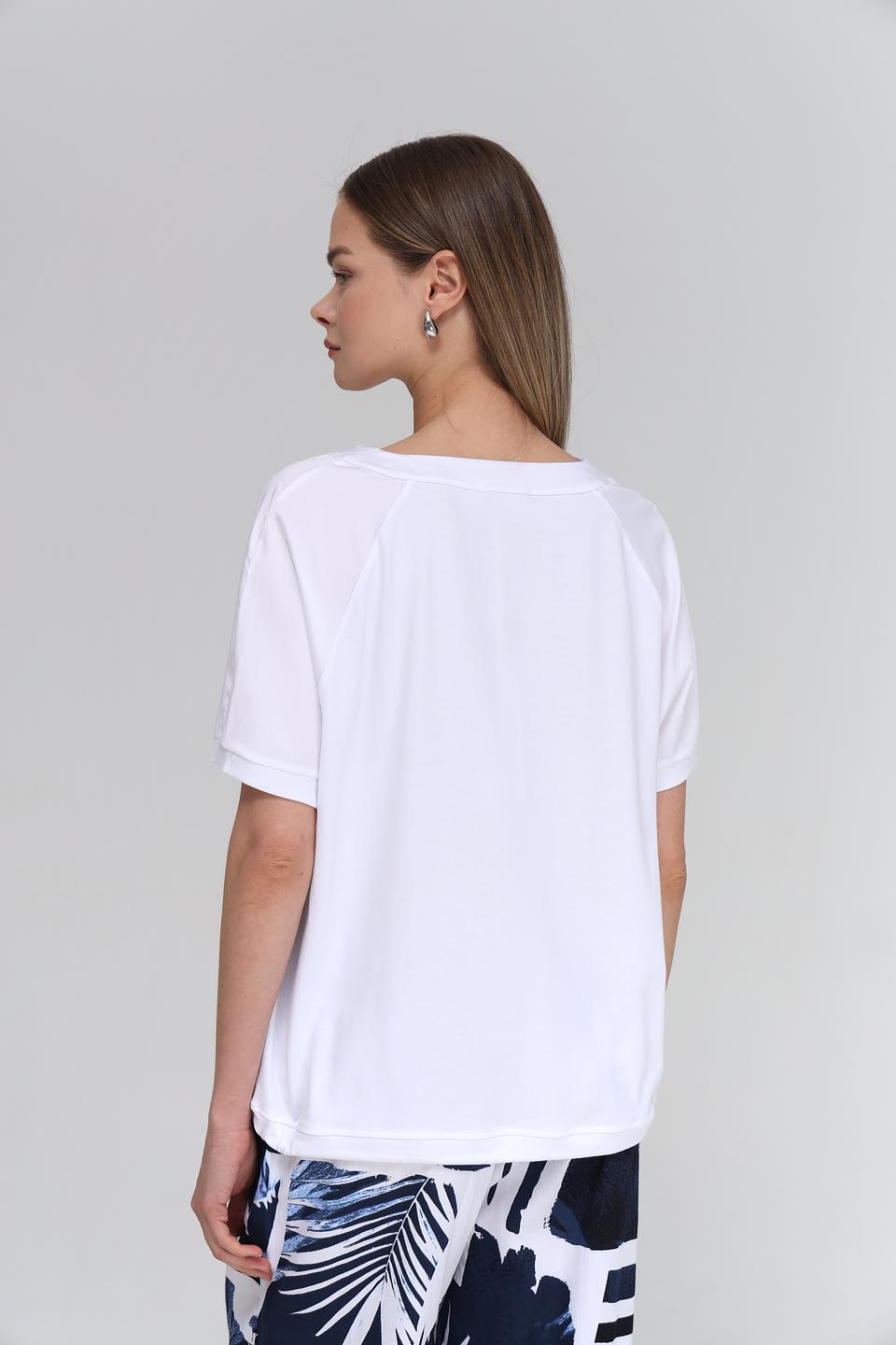 Блуза Margittes с V-образным вырезом белый