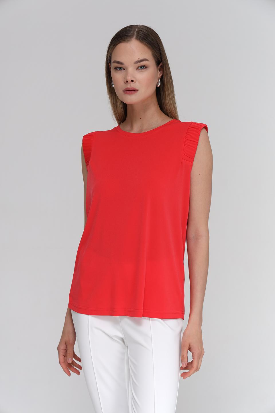 Топ You Just White с воланами красный