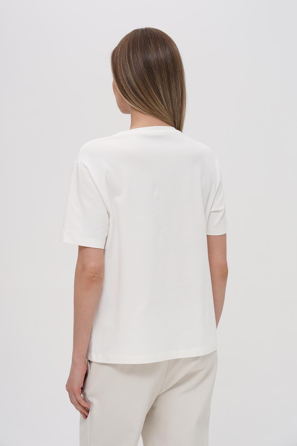 Футболка Lecomte с принтом белый