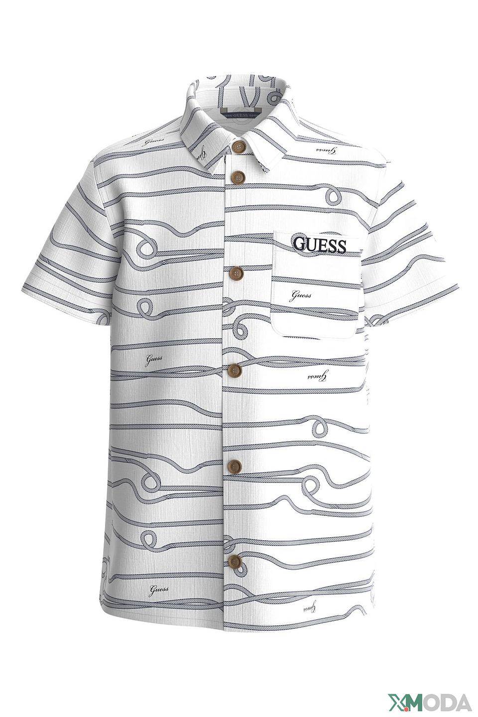 Рубашка Guess с принтом белый