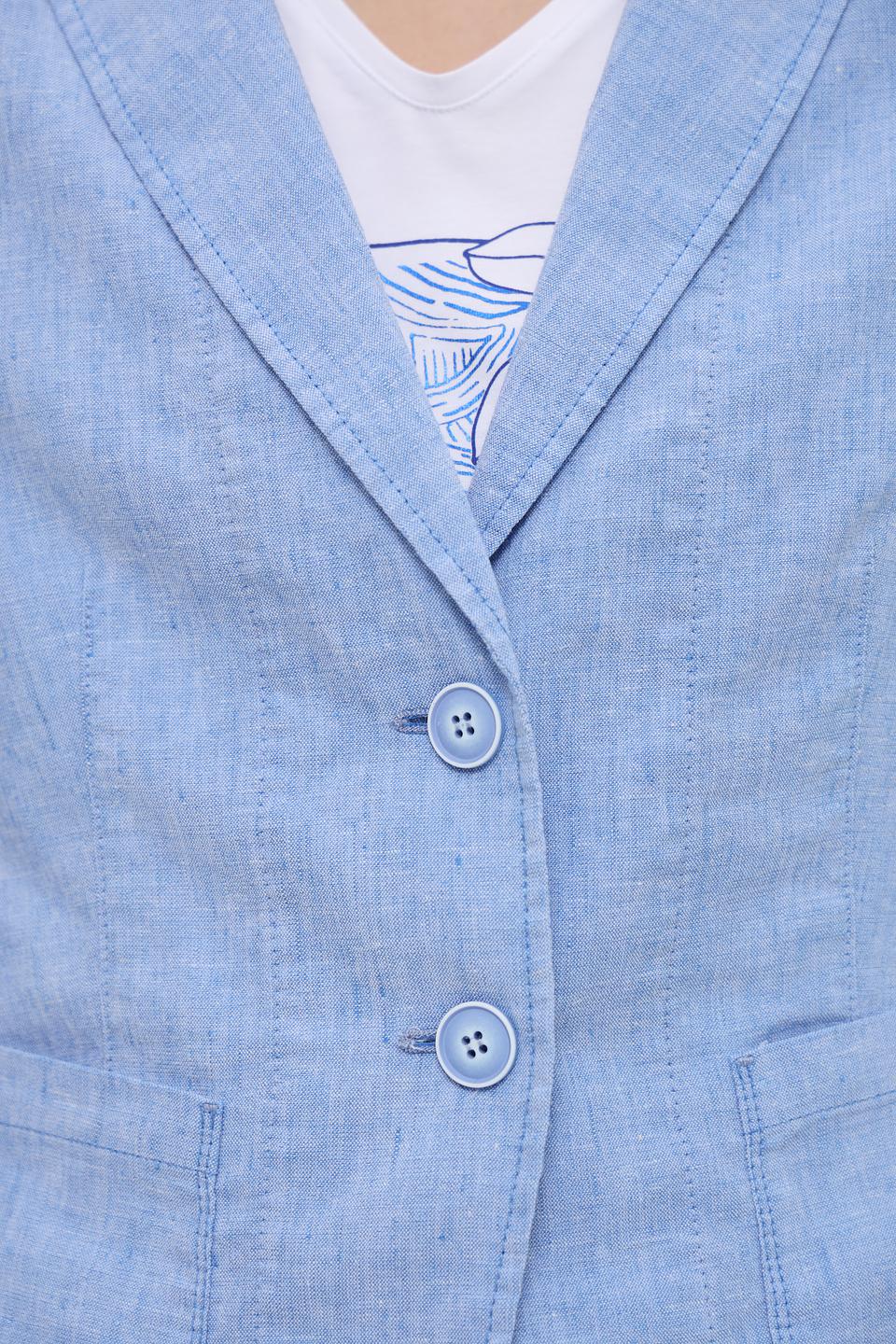 Жакет Bianca льняной голубой