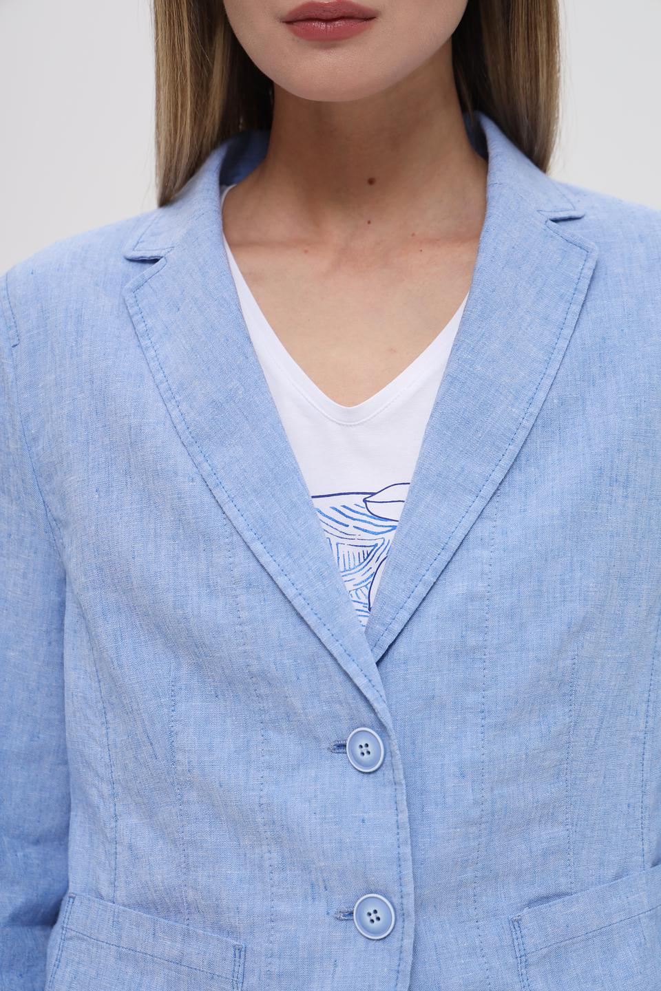 Жакет Bianca льняной голубой