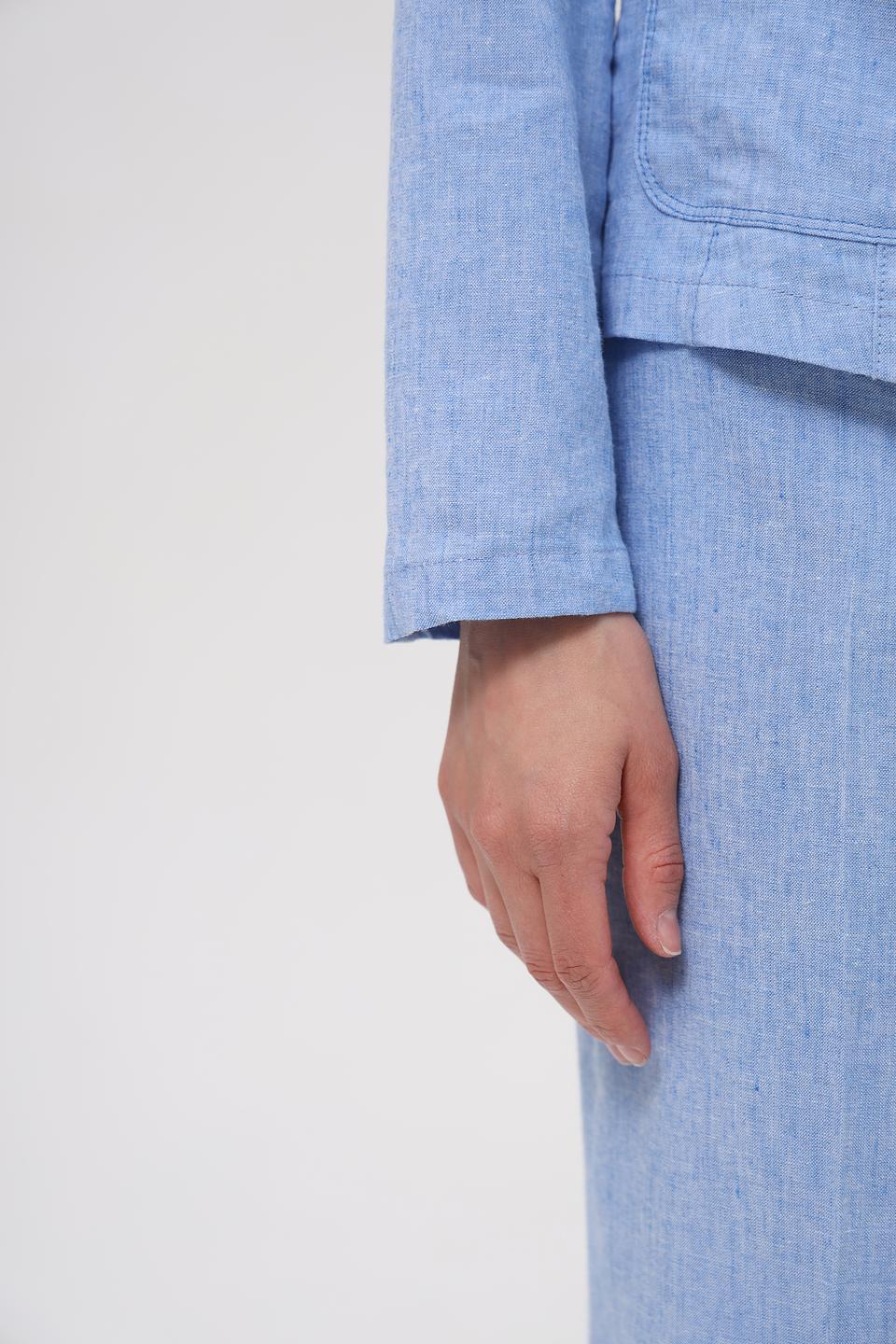 Жакет Bianca льняной голубой