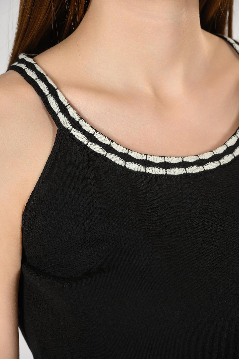 Топ Giorgio Grati женский черный с отделкой