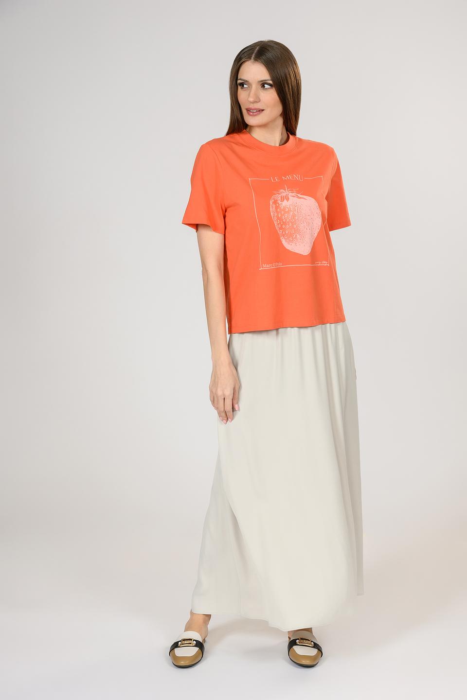 Футболка Marc O Polo с клубникой оранжевая