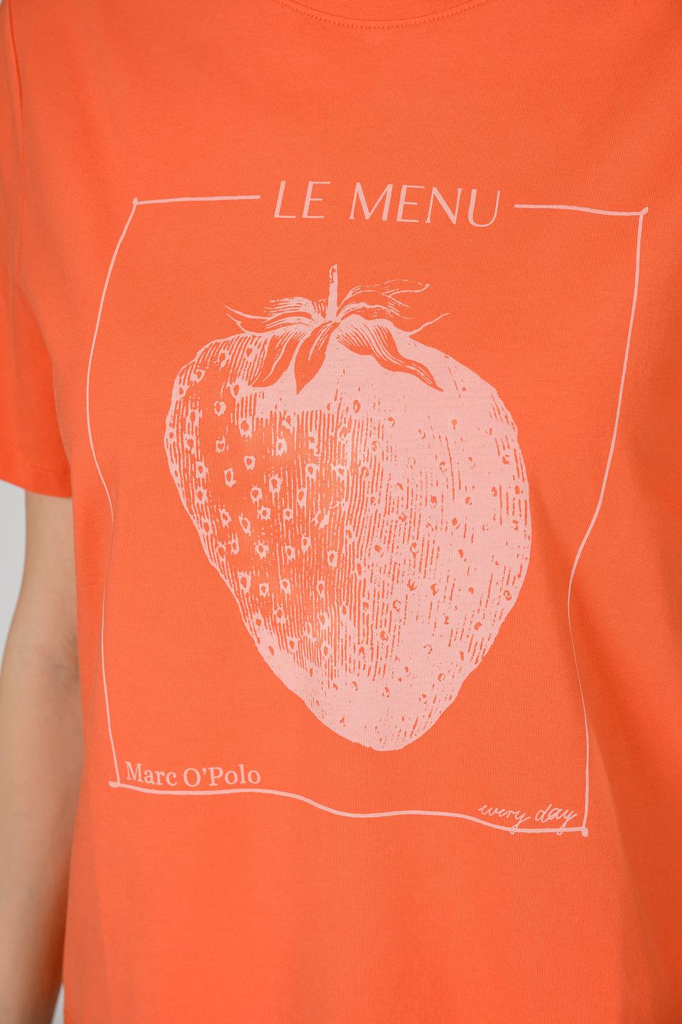 Футболка Marc O Polo с клубникой оранжевая