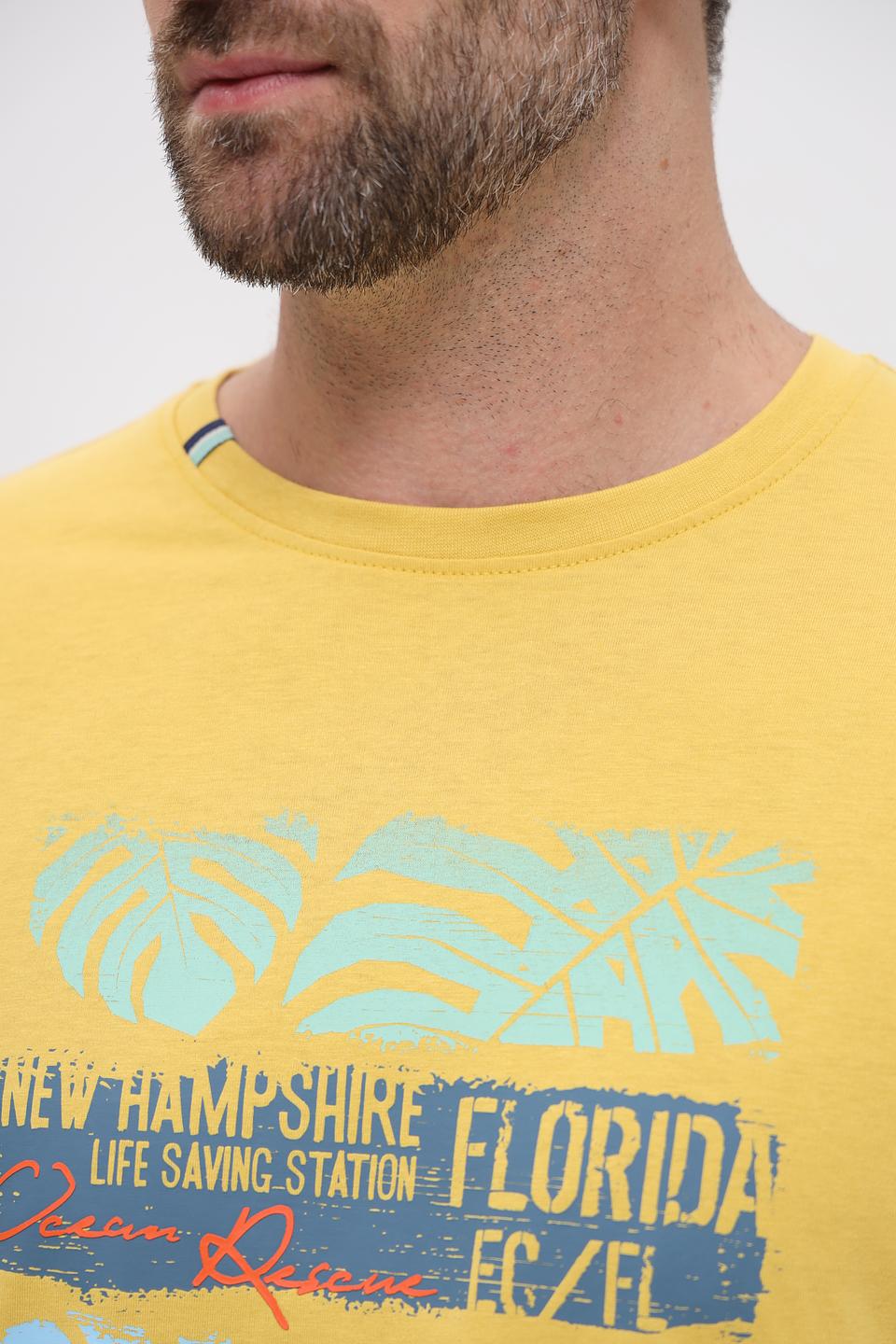 Футболка Sea Barrier с принтом жёлтая