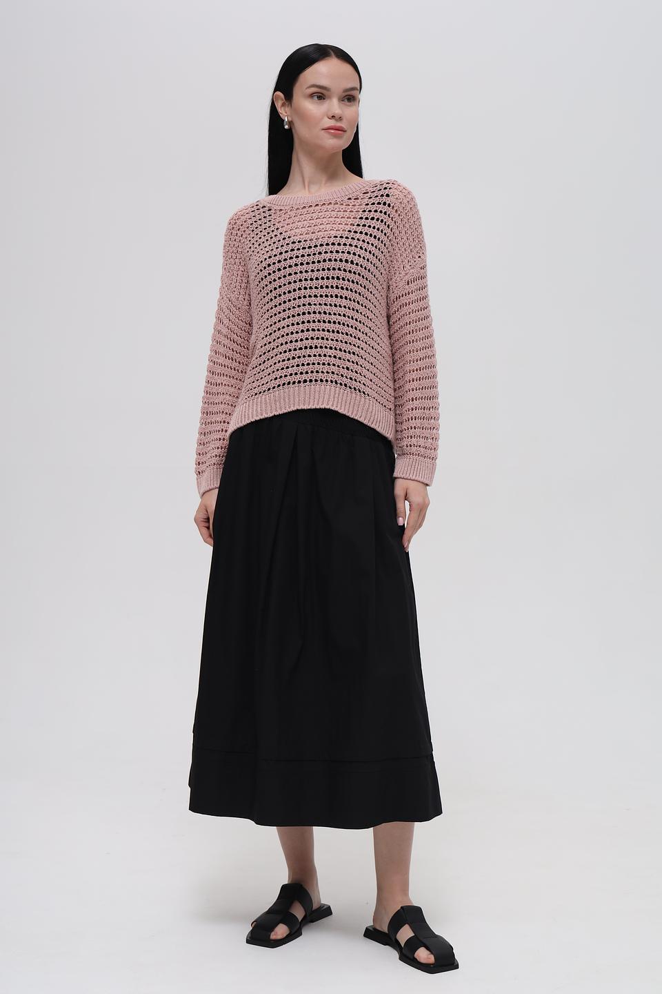 Пуловер More and More ажурный розовый