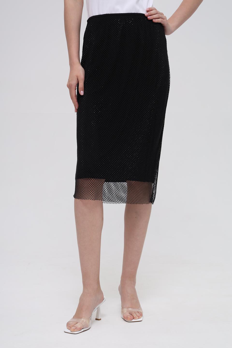 Юбка Taifun чёрная с сеткой