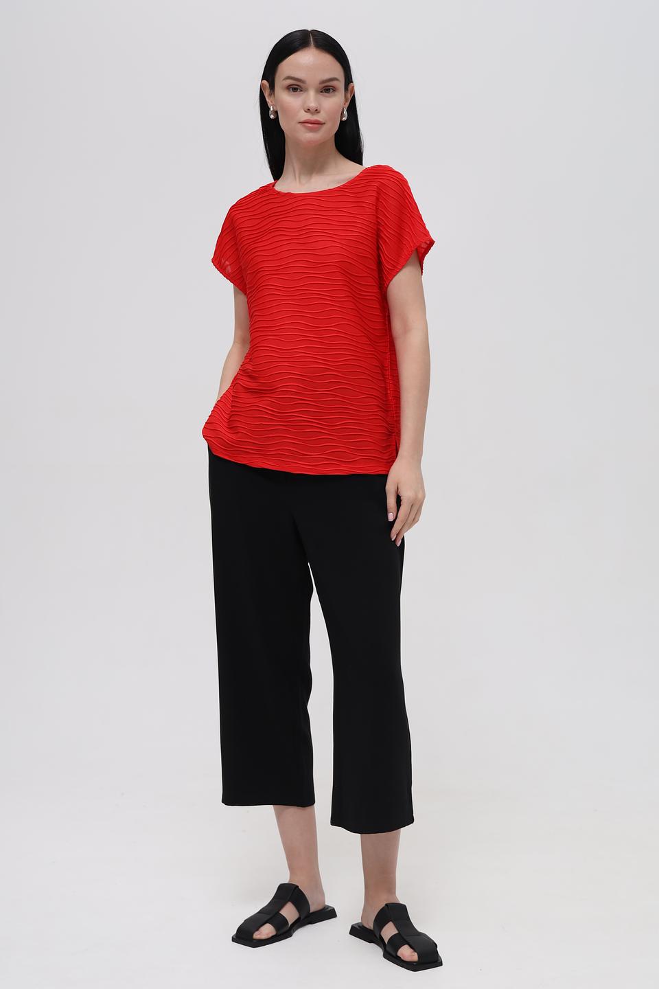 Футболка Taifun красная с текстурой