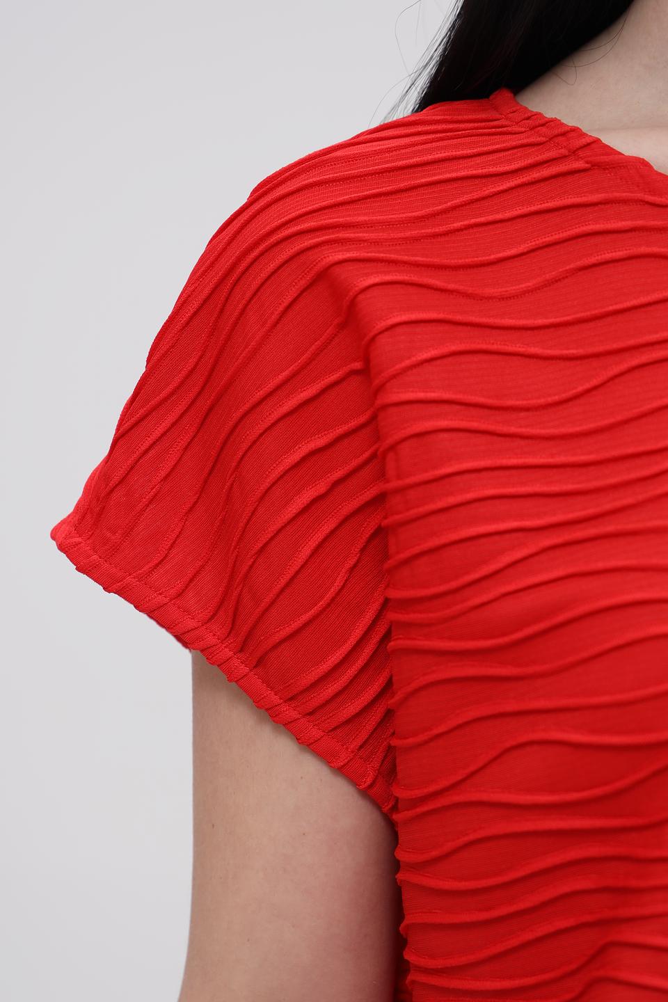 Футболка Taifun красная с текстурой