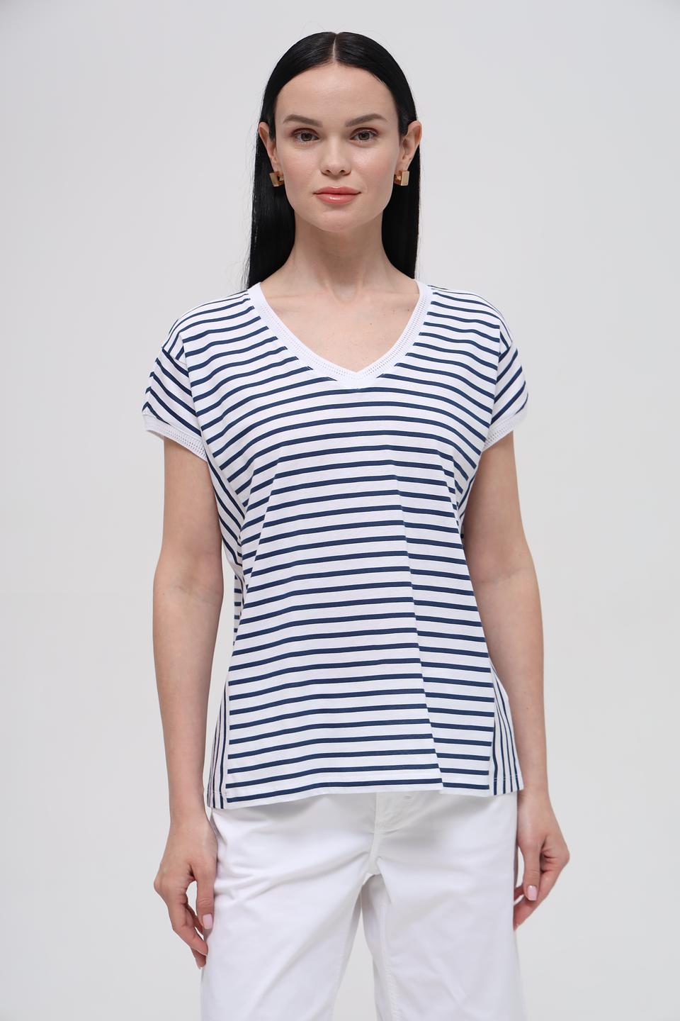 Футболка Lecomte в полоску