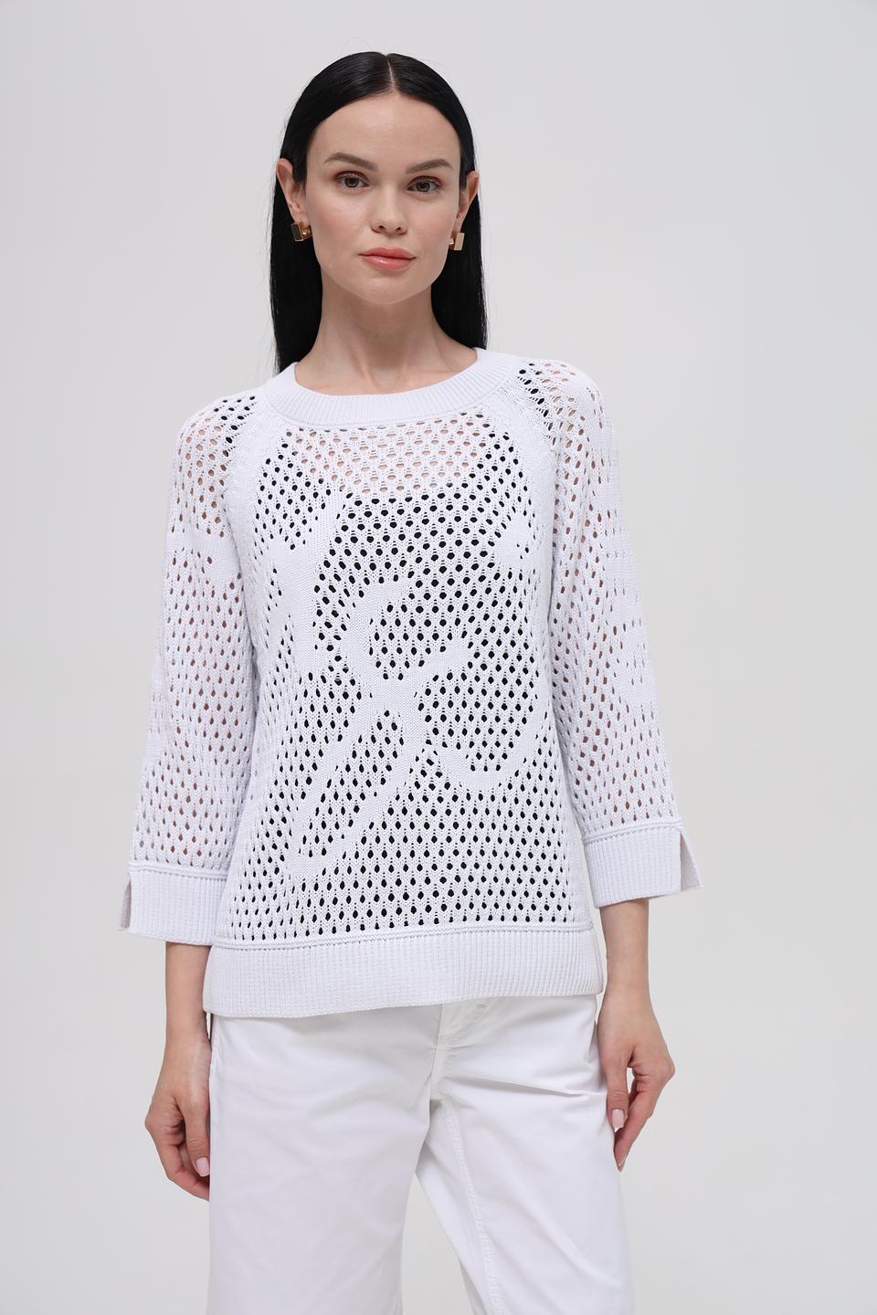 Пуловер Lecomte ажурный белый