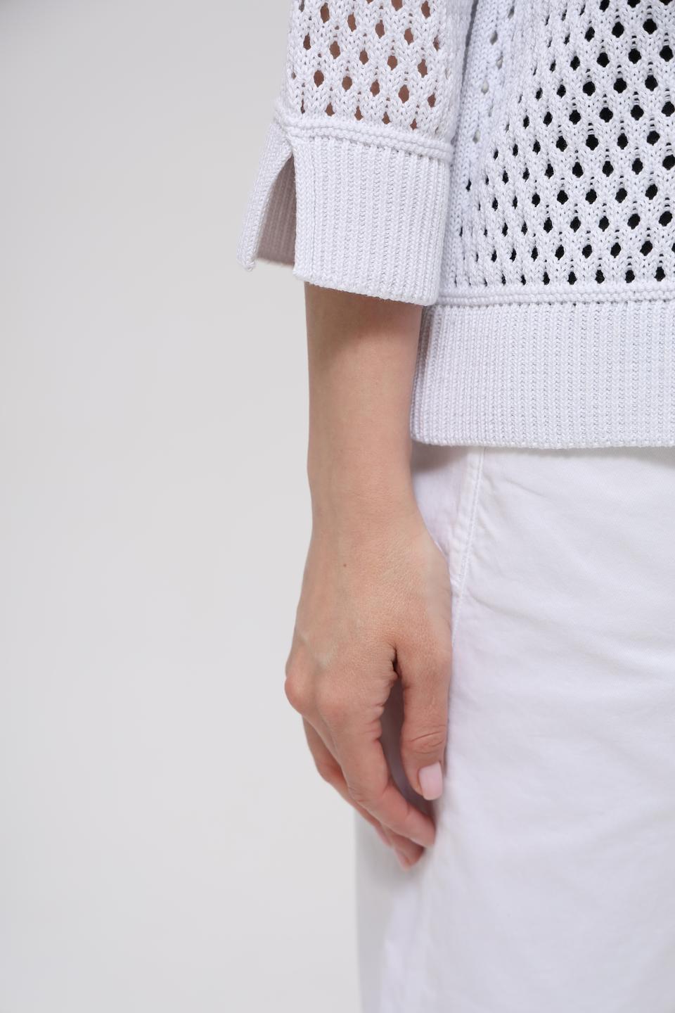 Пуловер Lecomte ажурный белый