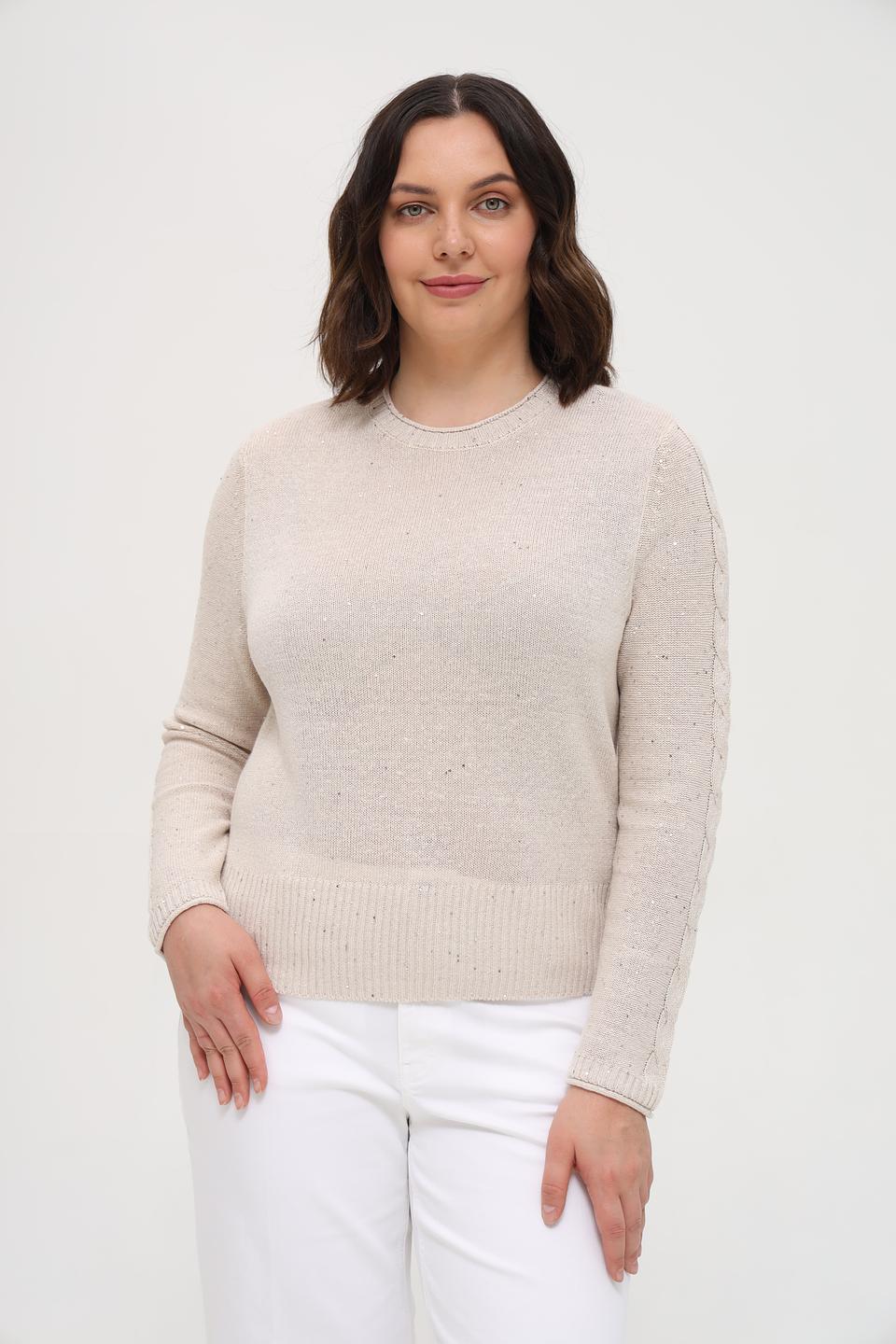 Пуловер Gerry Weber с блестками бежевый