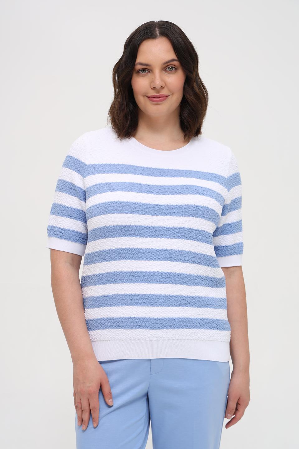 Пуловер Oui в полоску