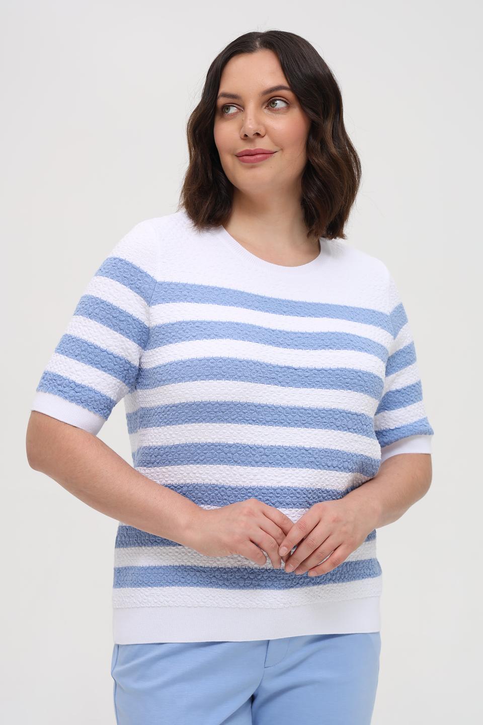 Пуловер Oui в полоску