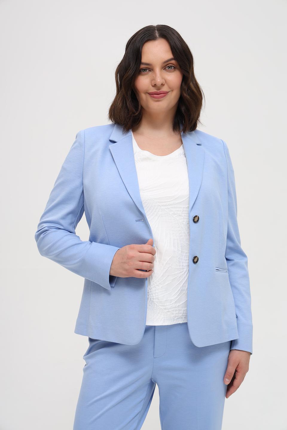 Жакет Oui приталенный голубой