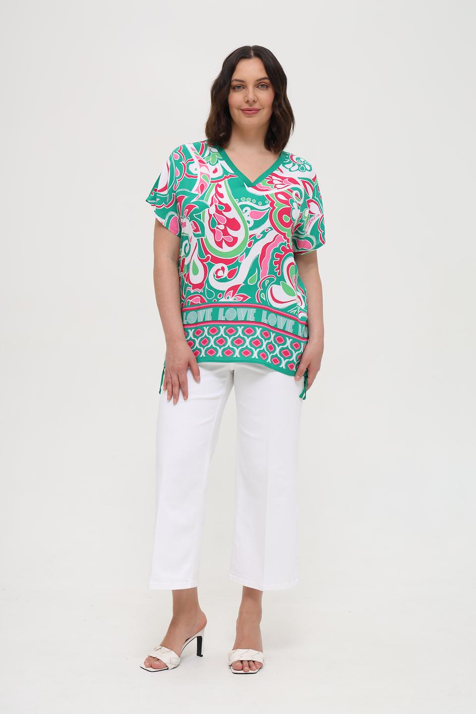 Блуза Via Appia с принтом и надписью