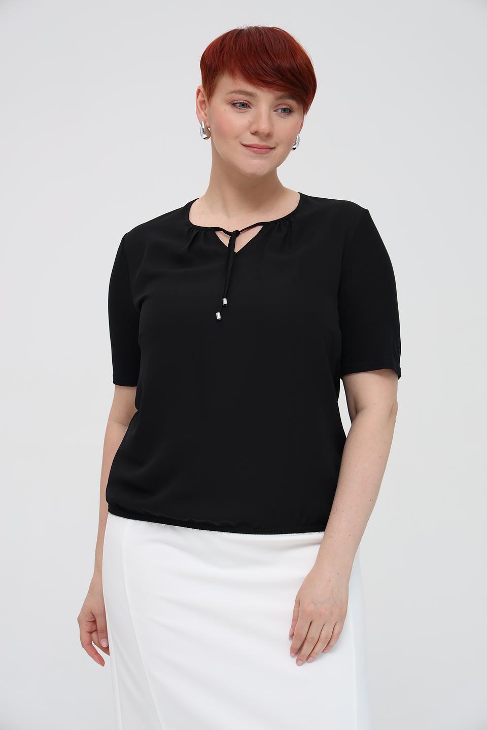 Блуза Frank Walder с завязками чёрная