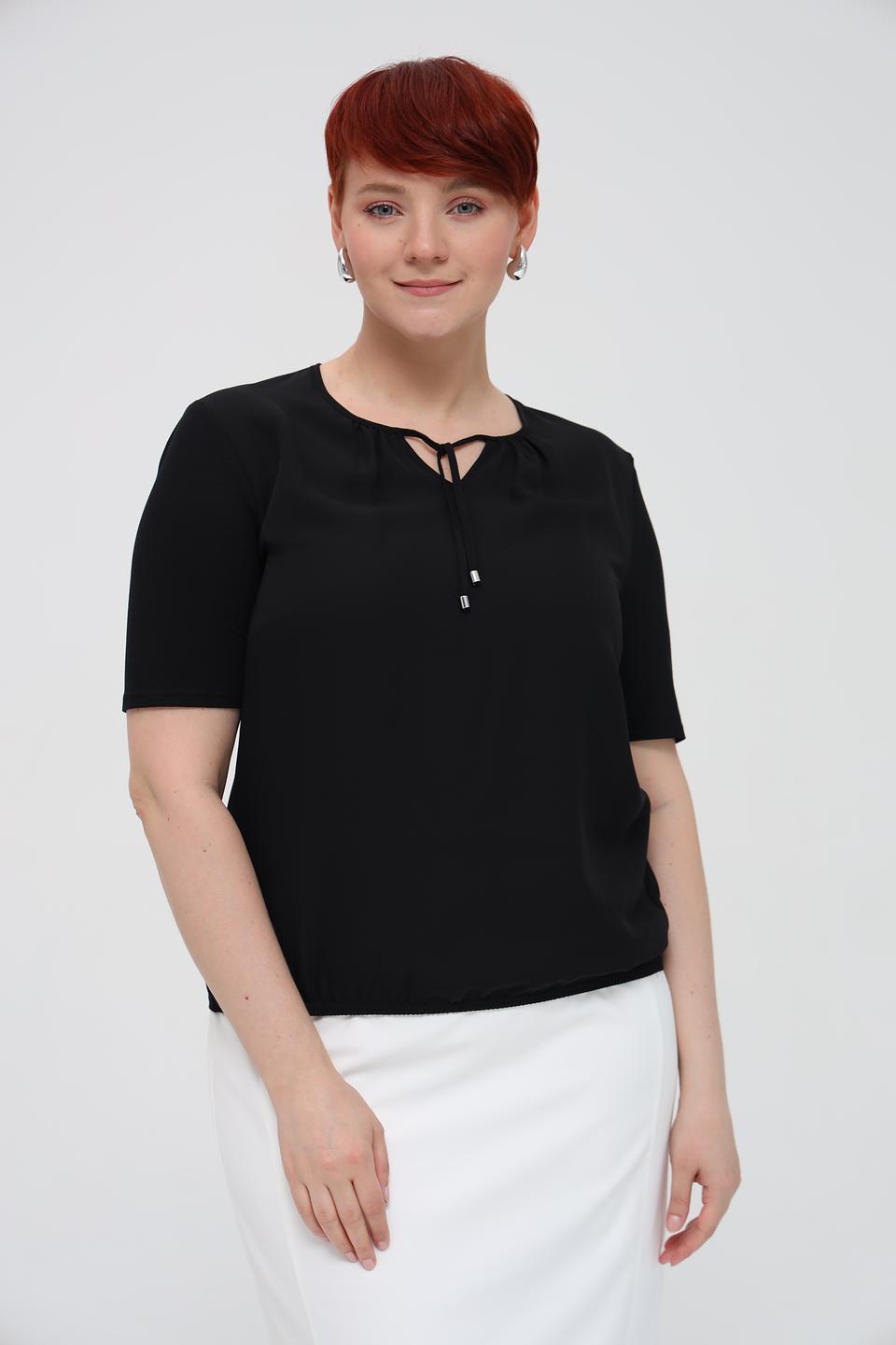 Блуза Frank Walder с завязками чёрная