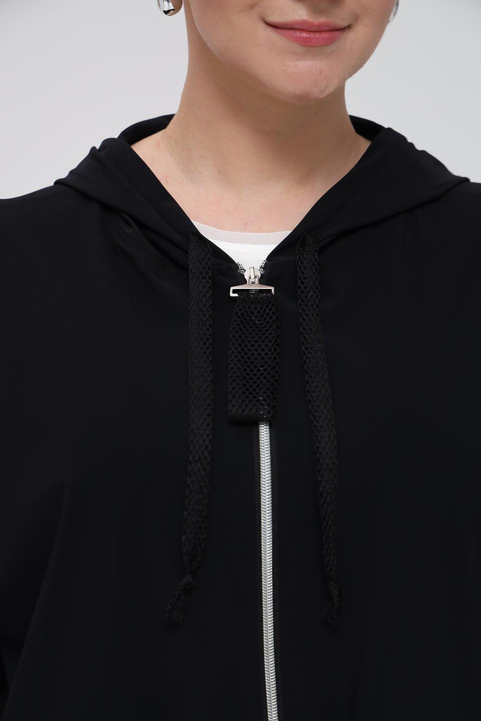 Жакет Doris Streich чёрный с капюшоном