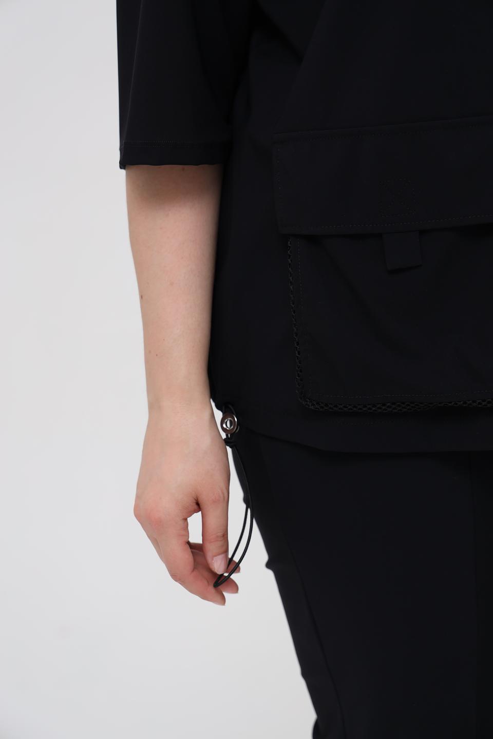 Жакет Doris Streich чёрный с капюшоном