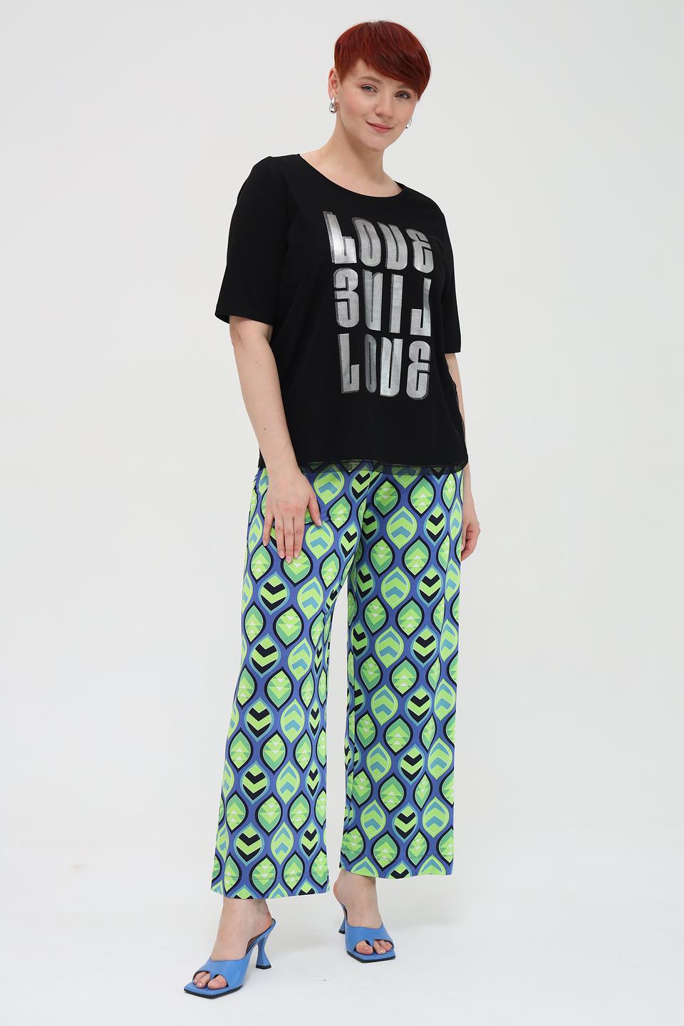 Брюки Frapp в геометрический принт