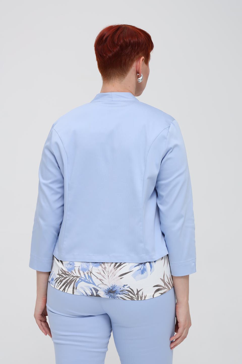 Жакет Frank Walder голубой приталенный