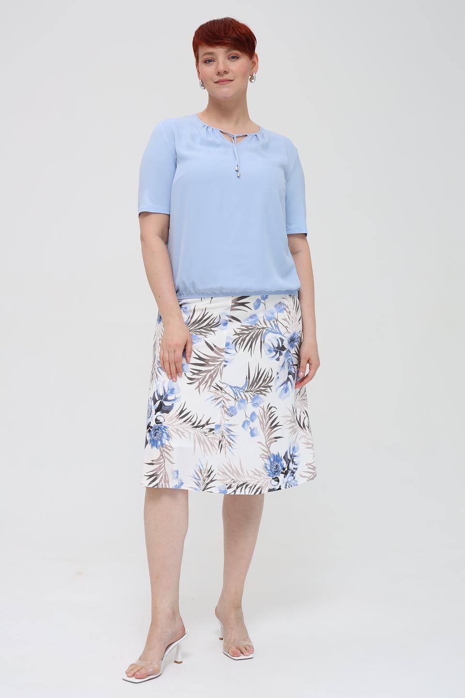 Блуза Frank Walder с завязками голубая