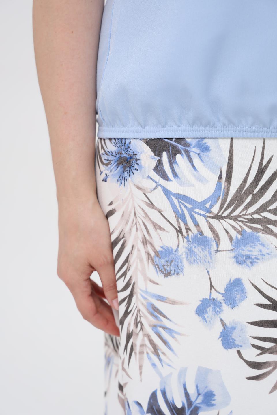 Блуза Frank Walder с завязками голубая