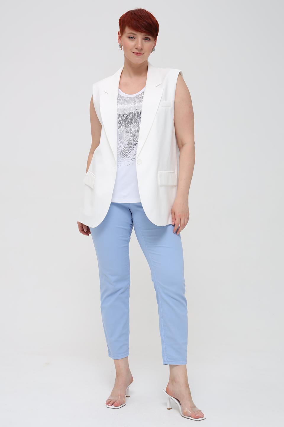 Брюки кл Oui женские голубые