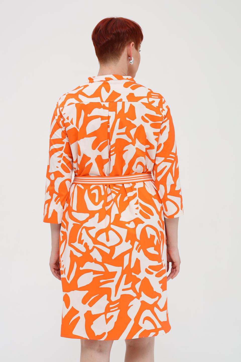 Платье Rabe collection с принтом оранжевый