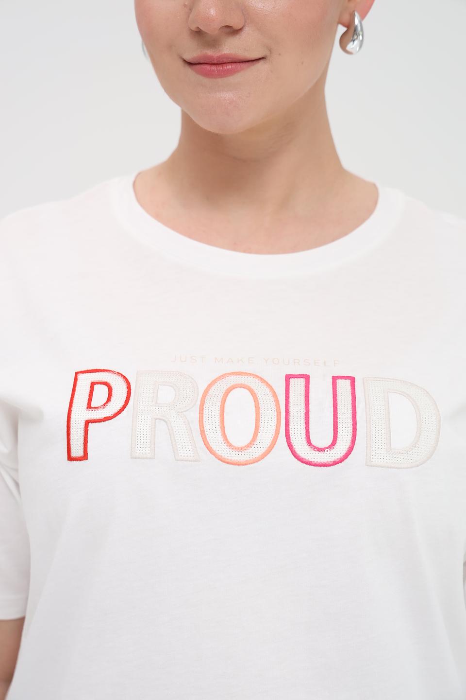 Футболка Monari с надписью PROUD