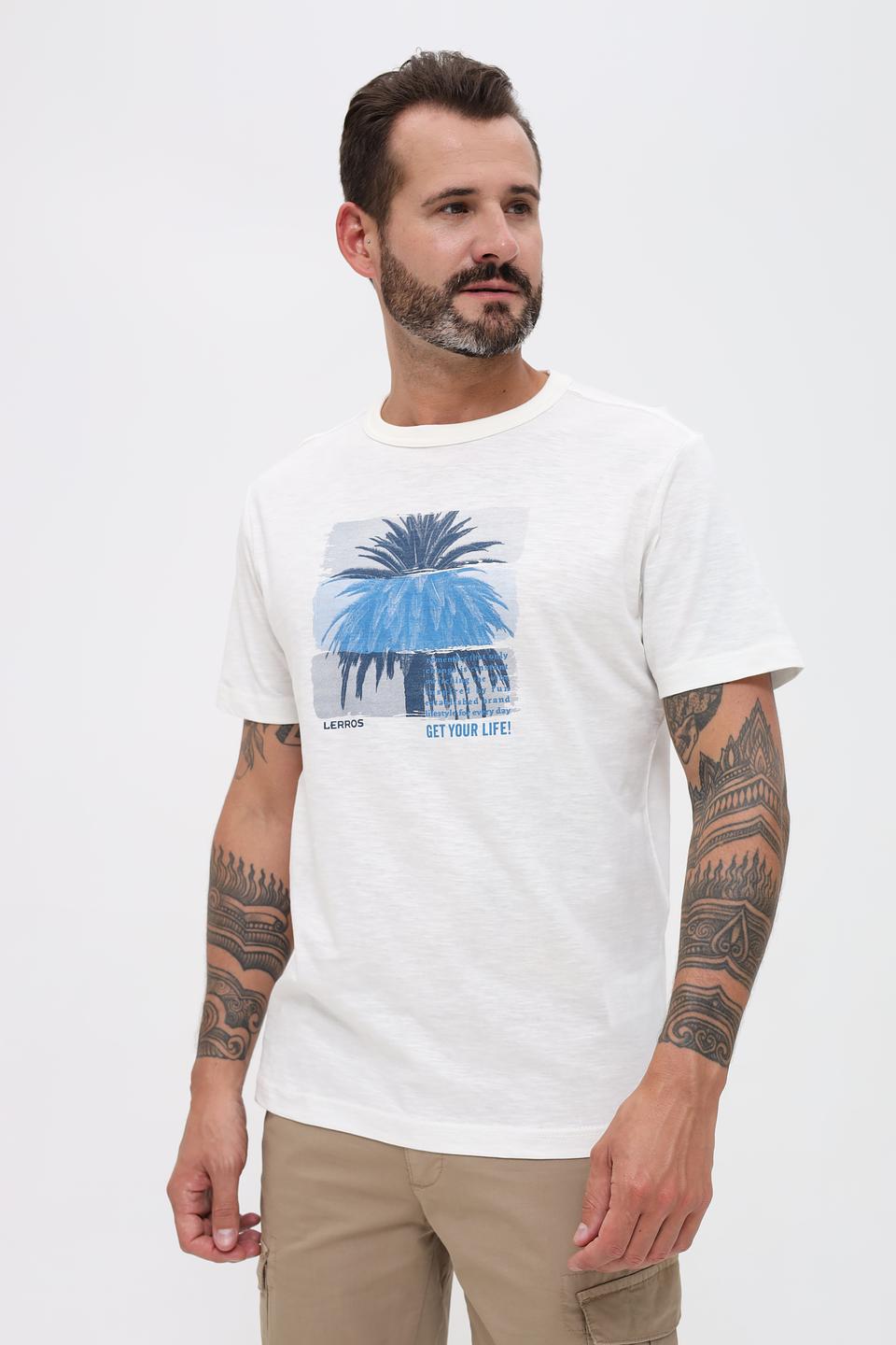 Футболка Lerros с пальмами белый